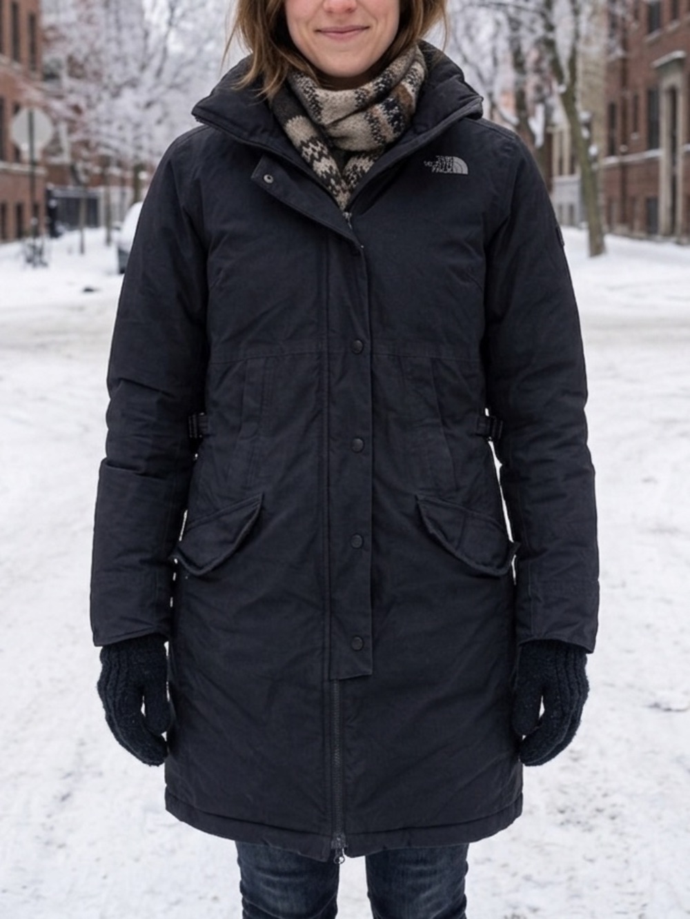 The North Face Women's Black Long Insulated Trench Coat